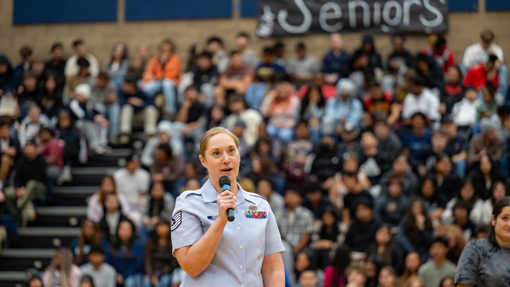 Band of the Golden West performs for students