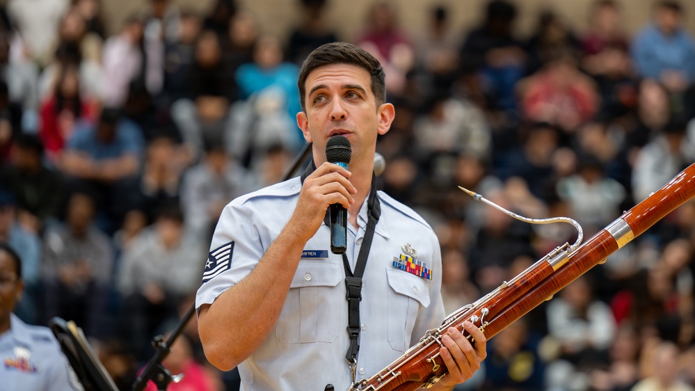 Band of the Golden West performs for students
