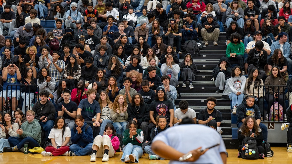 Band of the Golden West performs for students