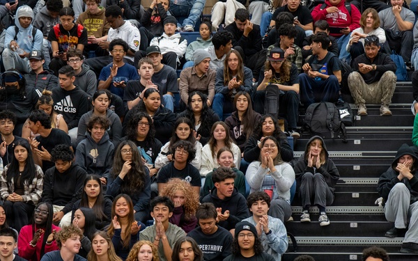 Band of the Golden West performs for students