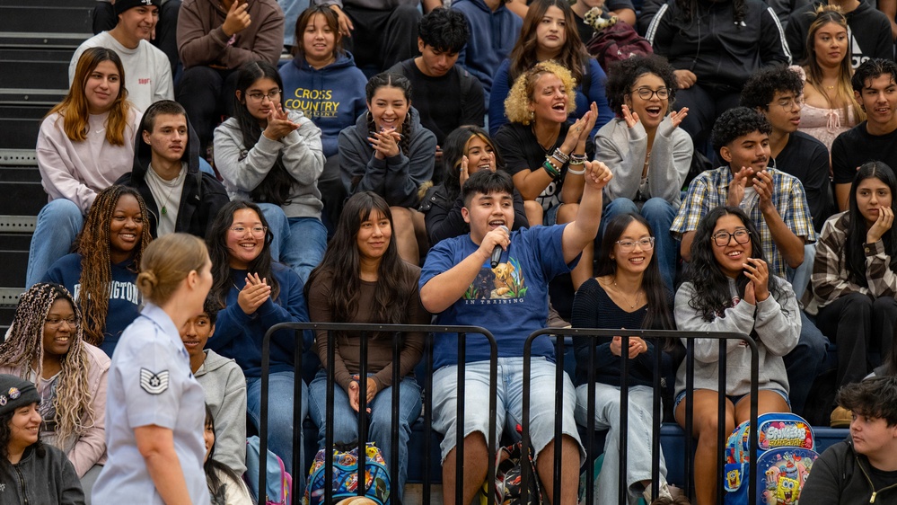 Band of the Golden West performs for students