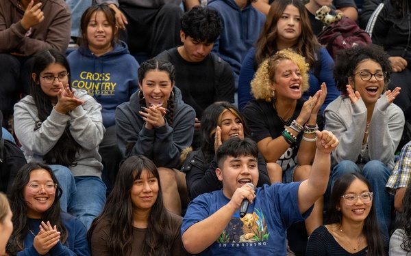 Band of the Golden West performs for students
