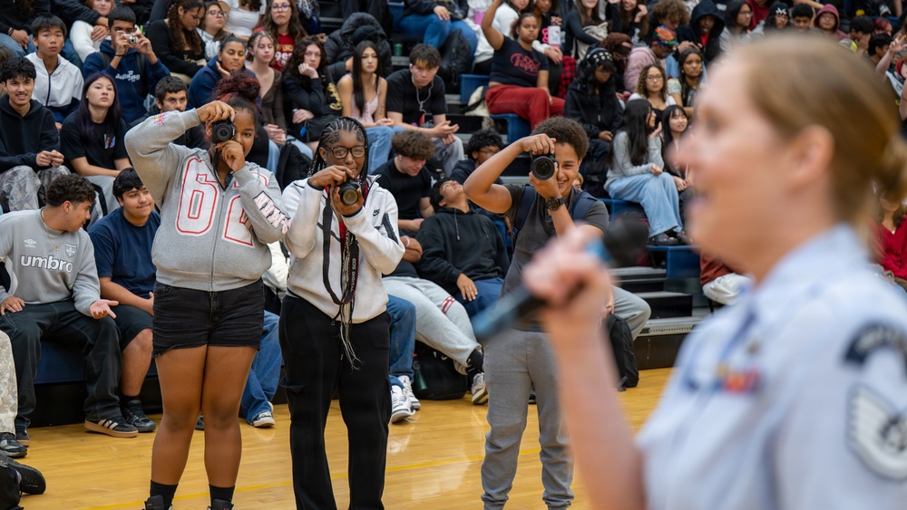 Band of the Golden West performs for students