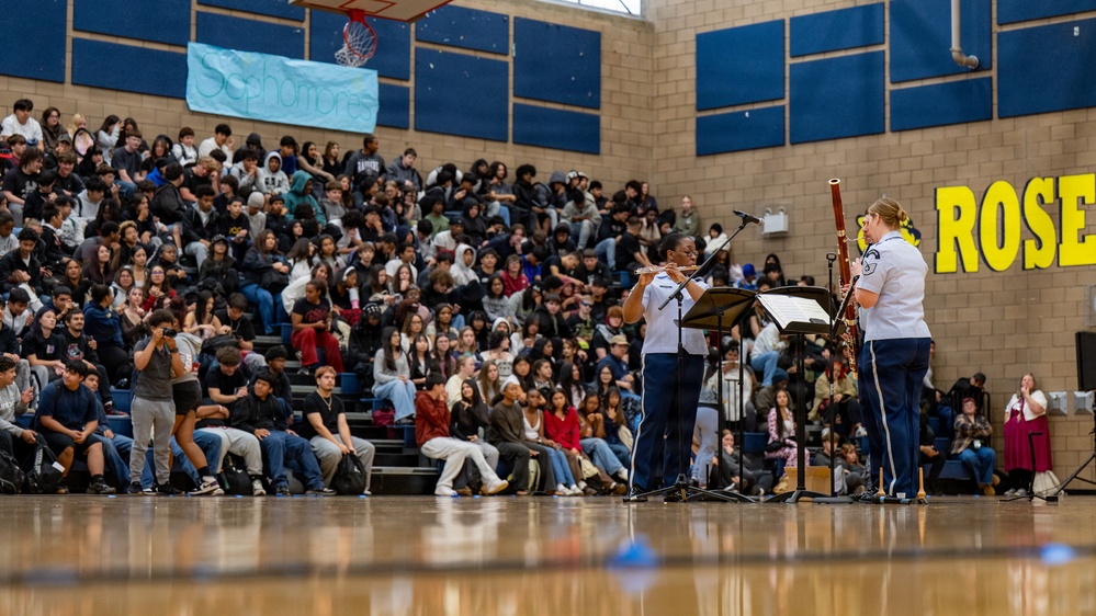 Band of the Golden West performs for students