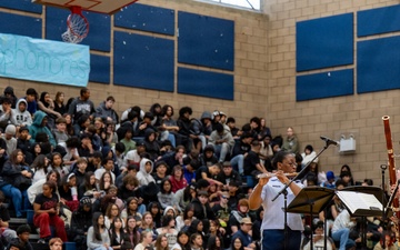 Band of the Golden West performs for students