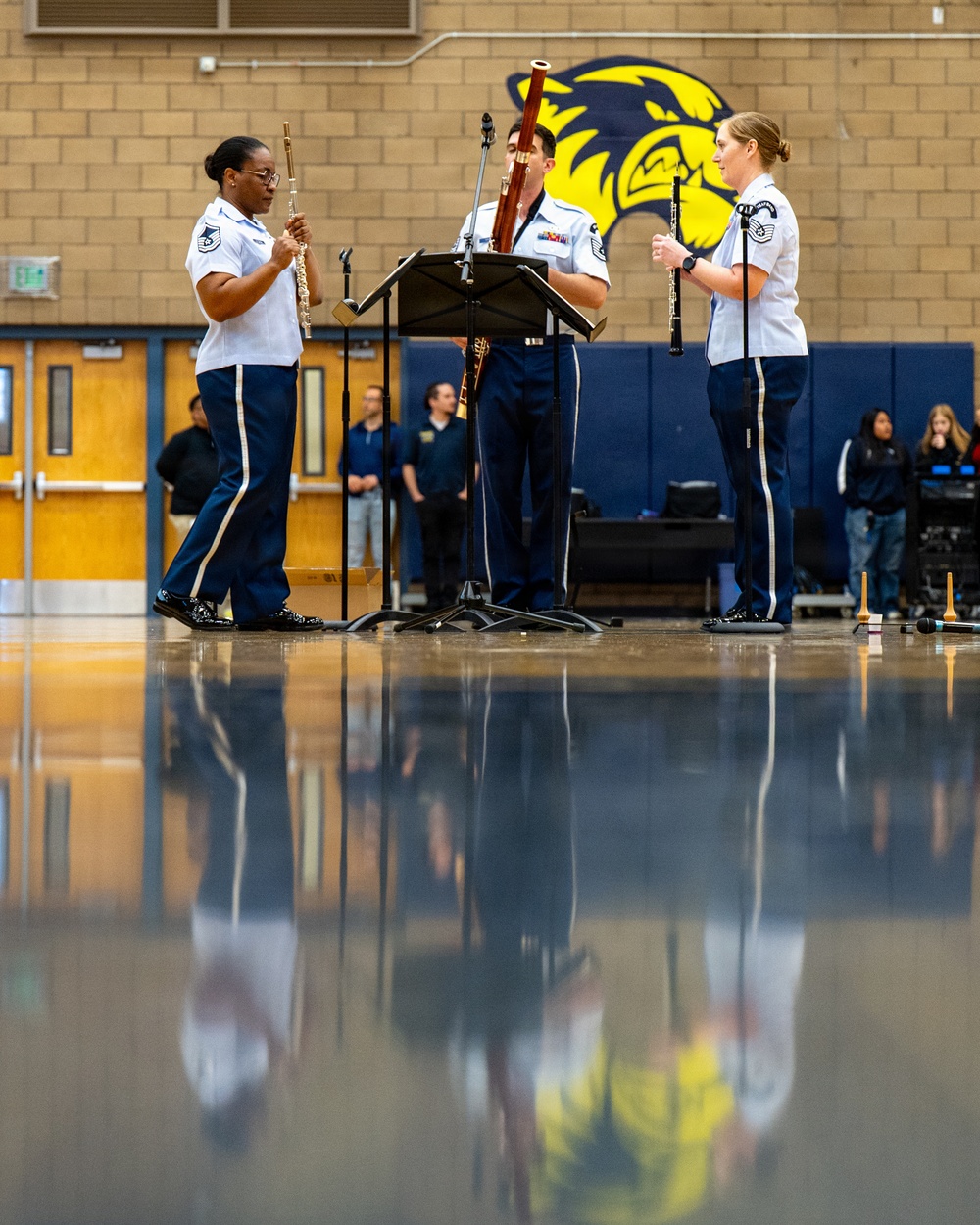 Band of the Golden West performs for students