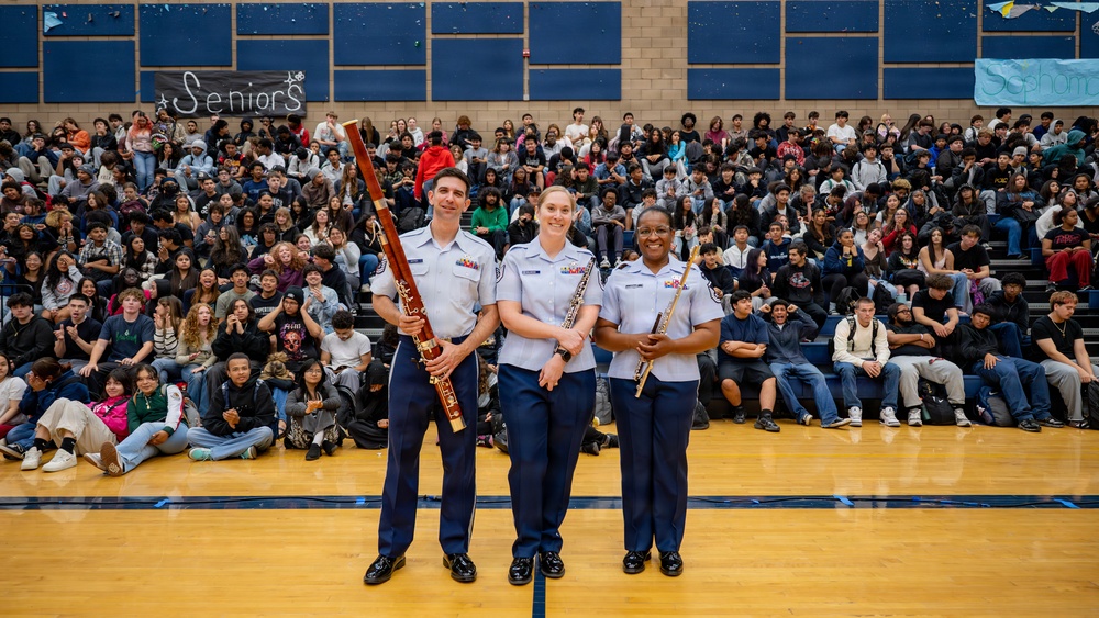 Band of the Golden West performs for students