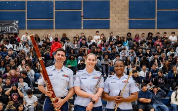 Band of the Golden West performs for students