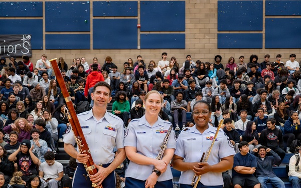 Band of the Golden West performs for students