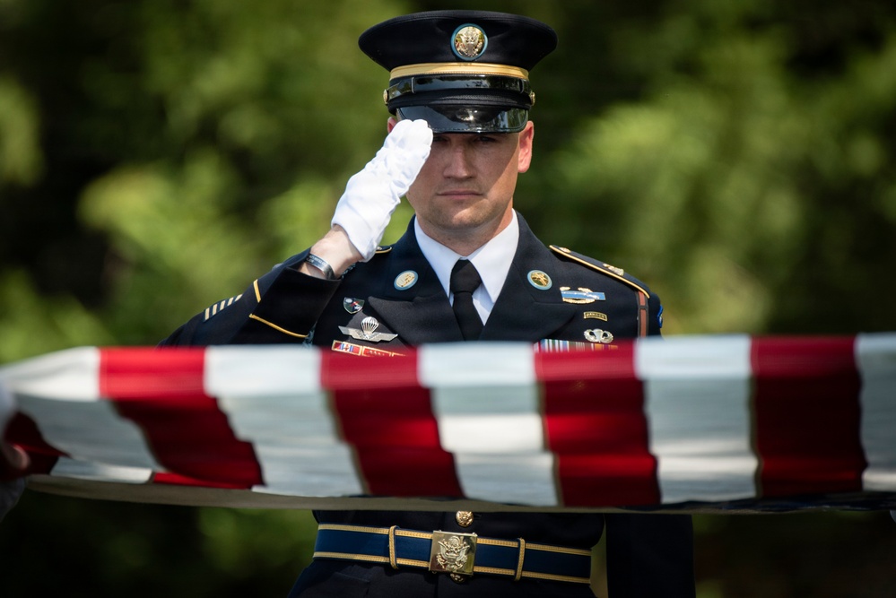 Full Military Funeral Honors with Escort are Conducted for U.S. Army Air Forces Sgt. James Murray in Section 71