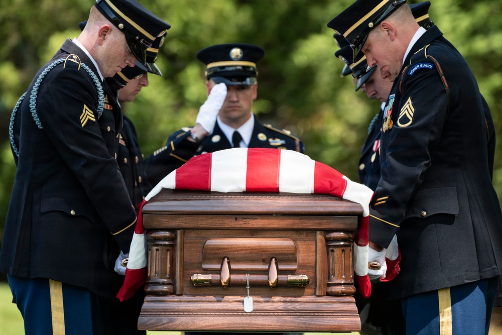Full Military Funeral Honors with Escort are Conducted for U.S. Army Air Forces Sgt. James Murray in Section 71