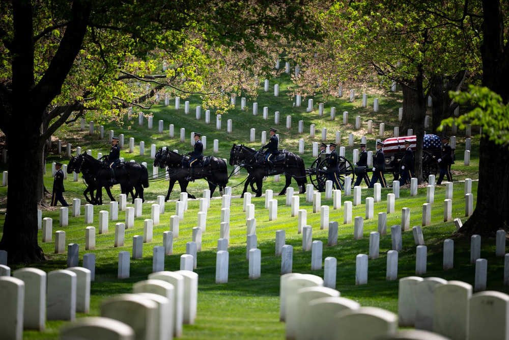 Full Military Funeral Honors with Escort are Conducted for U.S. Army Air Forces Sgt. James Murray in Section 71