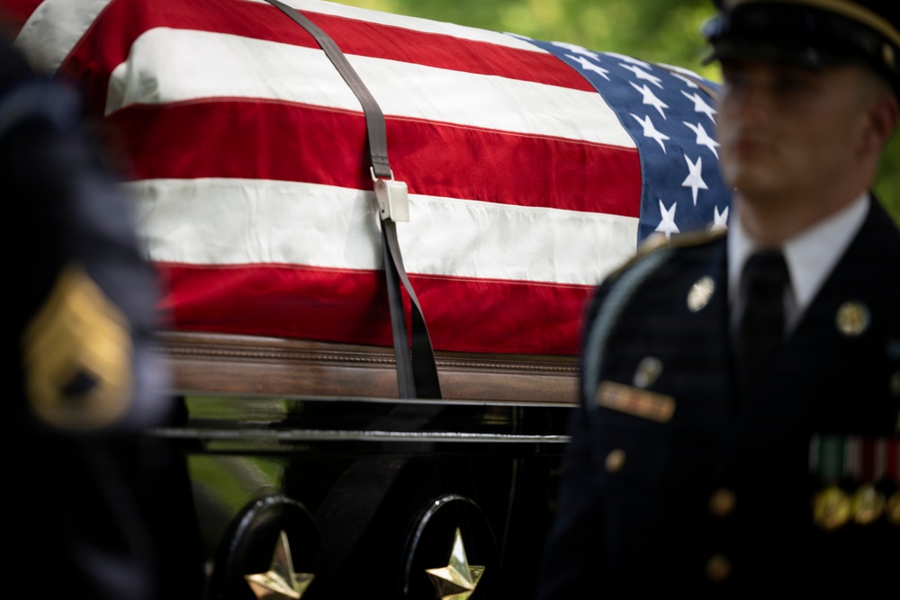 Full Military Funeral Honors with Escort are Conducted for U.S. Army Air Forces Sgt. James Murray in Section 71