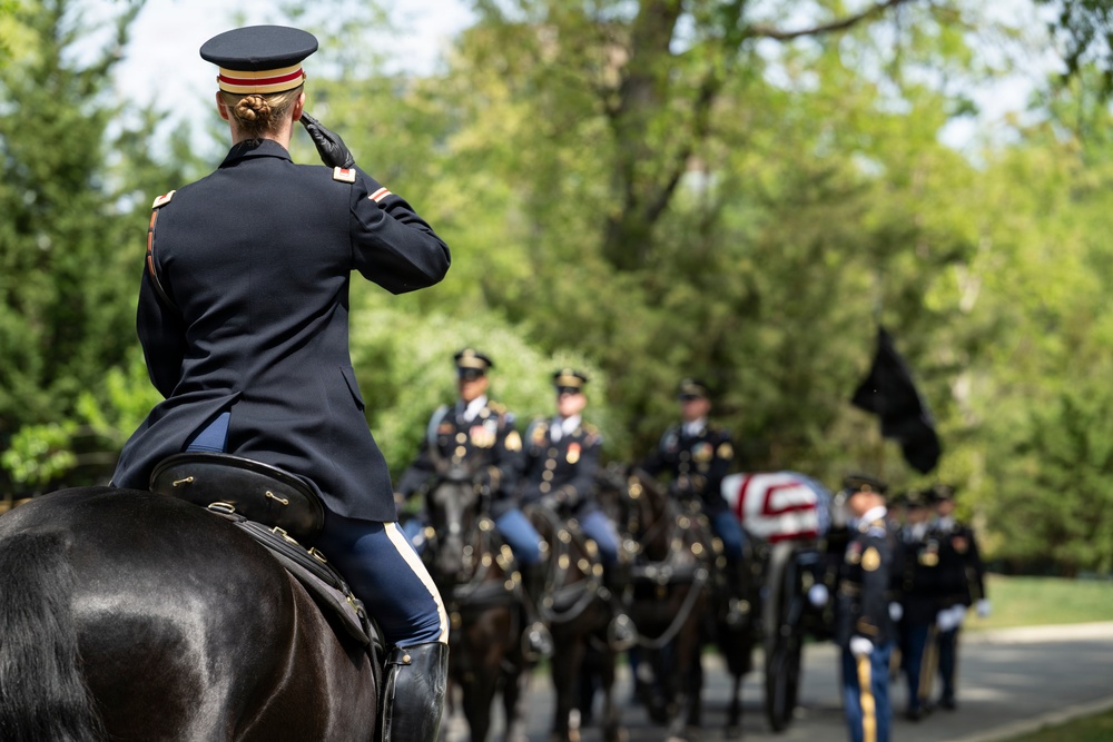 Full Military Funeral Honors with Escort are Conducted for U.S. Army Air Forces Sgt. James Murray in Section 71