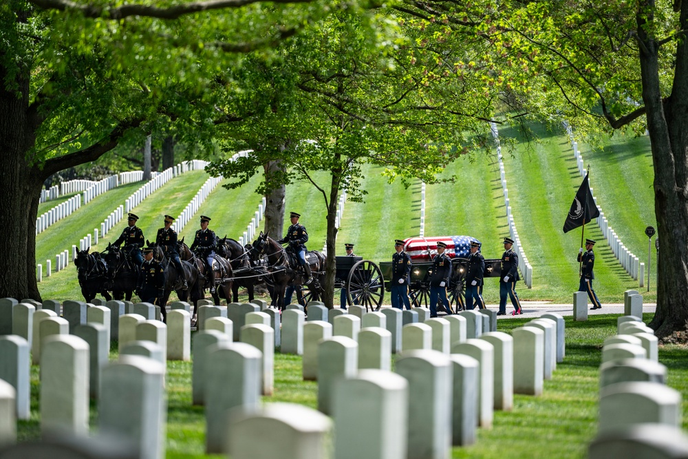 Full Military Funeral Honors with Escort are Conducted for U.S. Army Air Forces Sgt. James Murray in Section 71