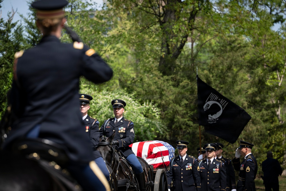 Full Military Funeral Honors with Escort are Conducted for U.S. Army Air Forces Sgt. James Murray in Section 71