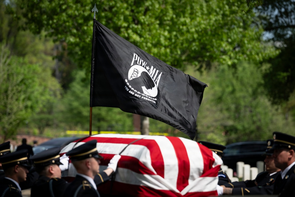 Full Military Funeral Honors with Escort are Conducted for U.S. Army Air Forces Sgt. James Murray in Section 71