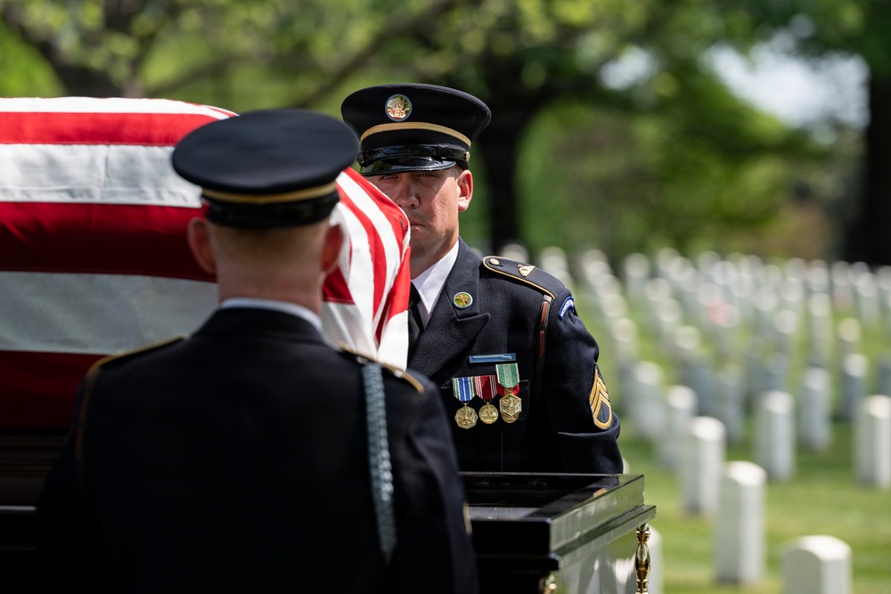 Full Military Funeral Honors with Escort are Conducted for U.S. Army Air Forces Sgt. James Murray in Section 71
