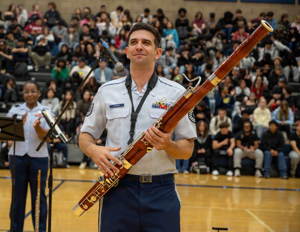 Band of the Golden West performs for students