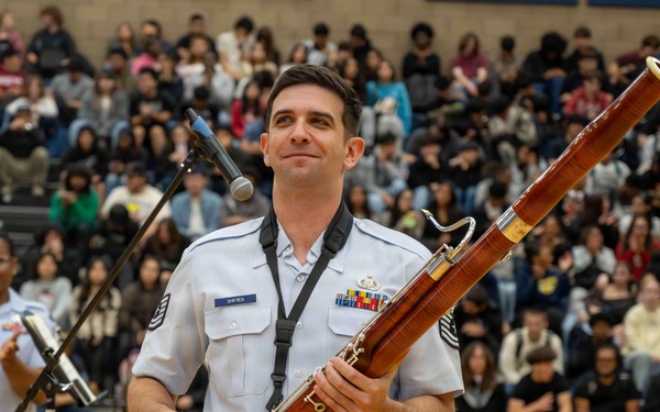 Band of the Golden West performs for students