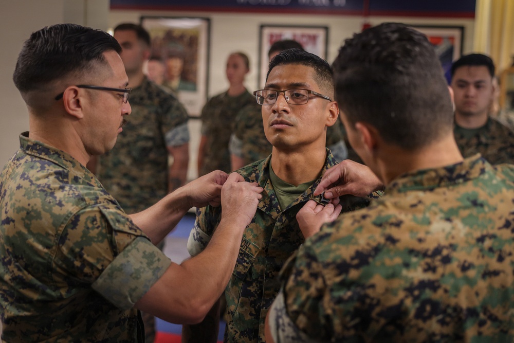 6th Marine Corps District Cpl. Yovanik Calderon Promotion