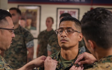 6th Marine Corps District Cpl. Yovanik Calderon Promotion