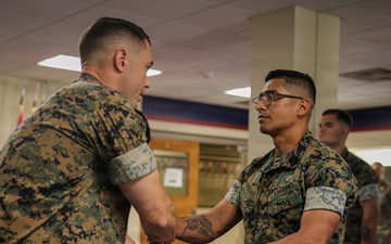 6th Marine Corps District Cpl. Yovanik Calderon Promotion