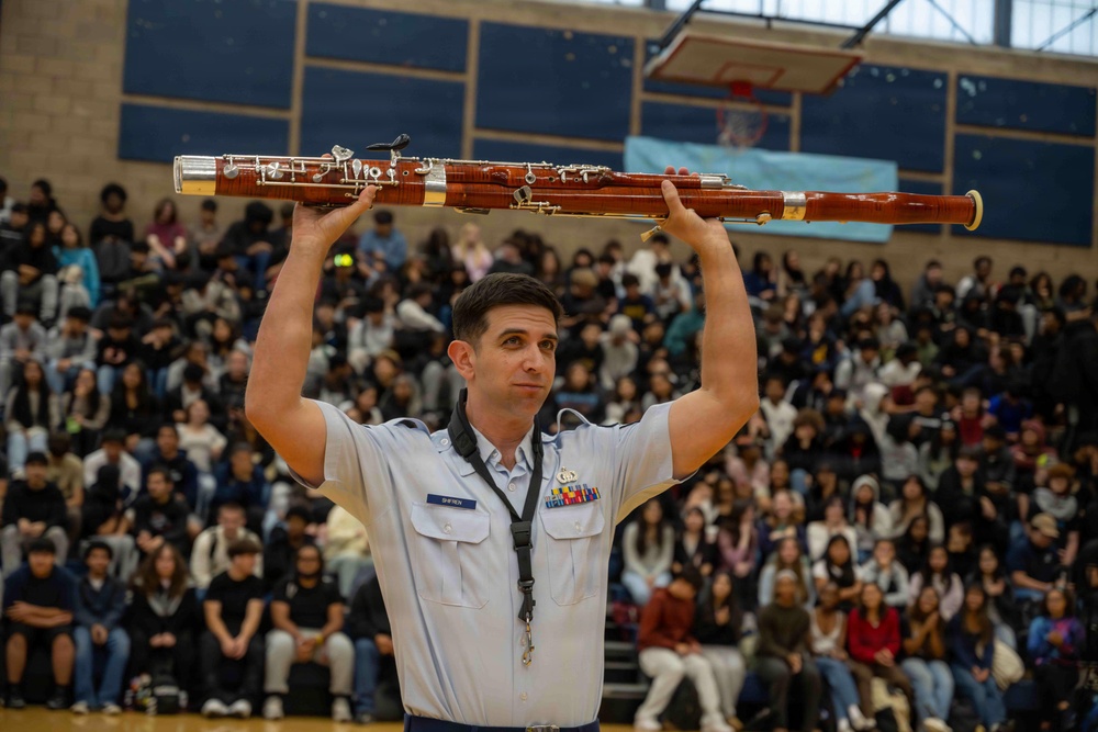 Band of the Golden West performs for students