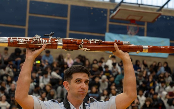 Band of the Golden West performs for students
