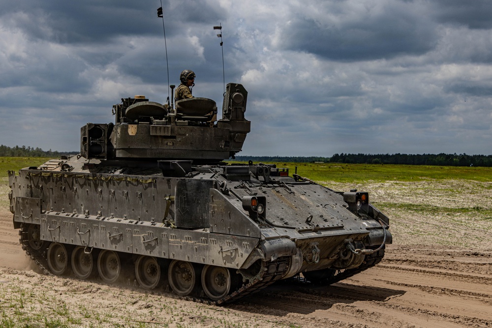 Dogface Soldiers conduct M2 Bradley stress shoot