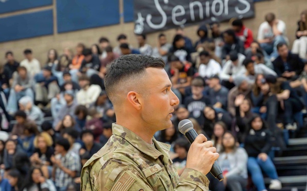 Band of the Golden West performs for students