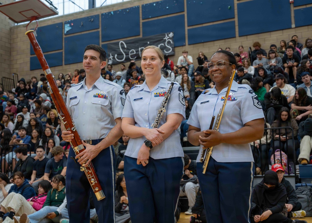 Band of the Golden West performs for students