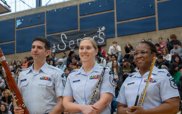 Band of the Golden West performs for students