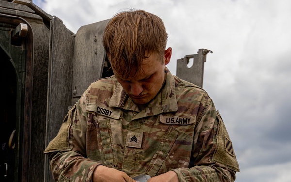 Dogface Soldiers conduct M2 Bradley stress shoot