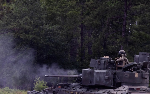 Dogface Soldiers conduct M2 Bradley stress shoot