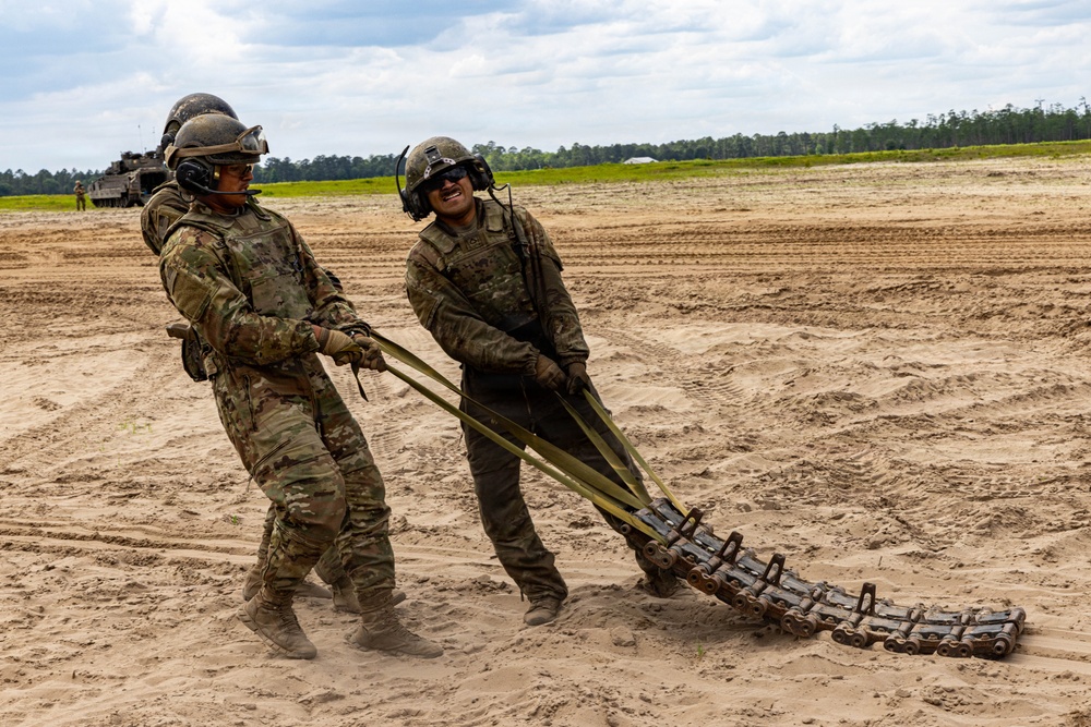 Dogface Soldiers conduct M2 Bradley stress shoot