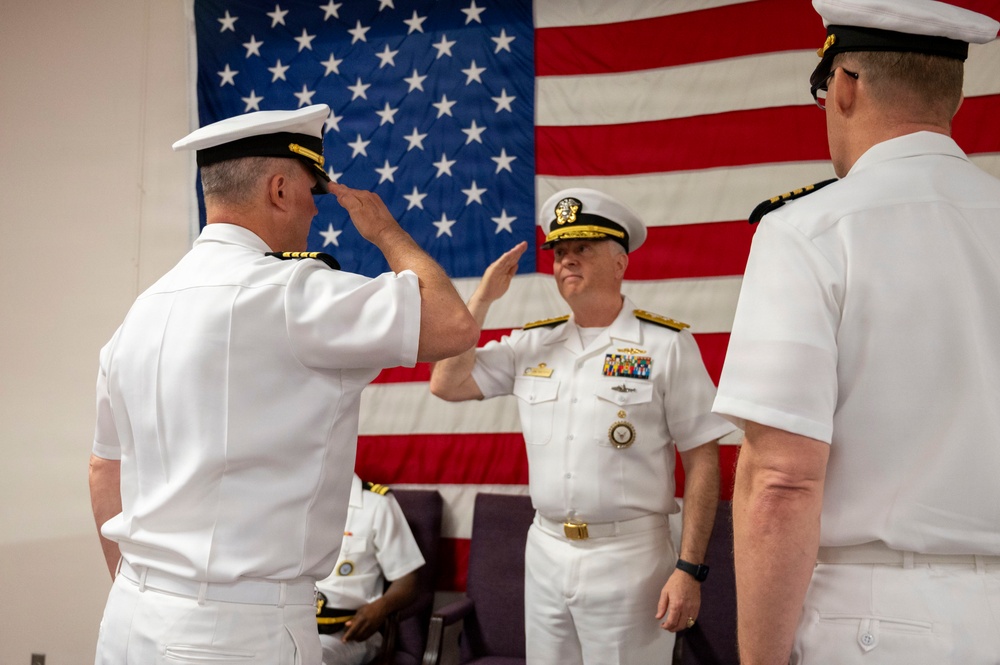 Navy Reserve Recruiting Command Conducts a Change of Command Ceremony