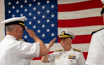 Navy Reserve Recruiting Command Conducts a Change of Command Ceremony