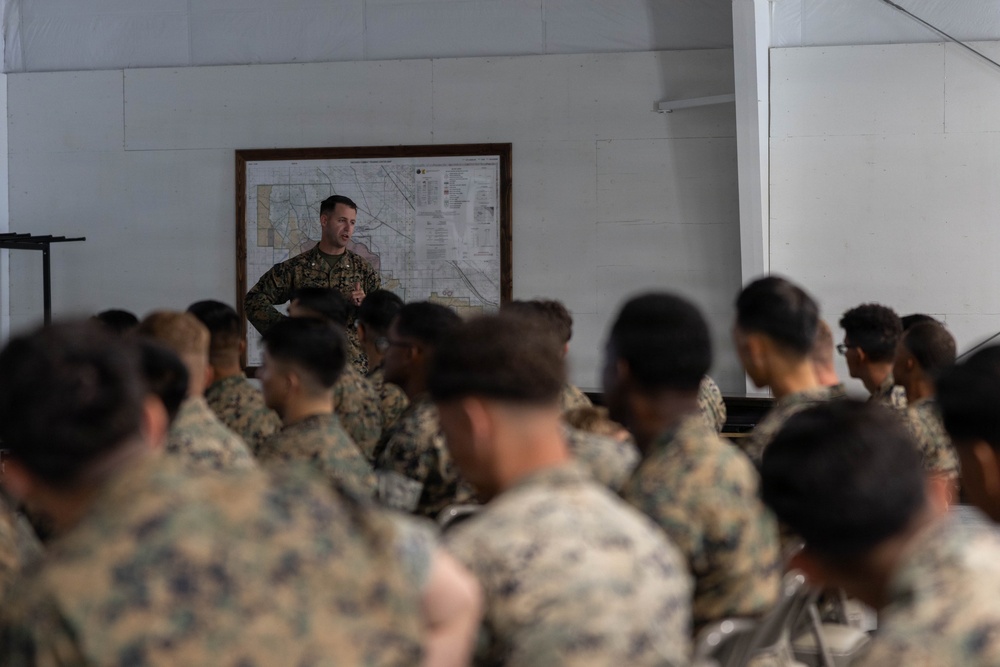 Exercise Garnet Rattler: U.S. Marines conduct range safety brief, F-15E Strike Eagle familiarization, CASEVAC ROC walk