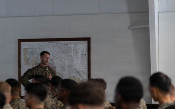 Exercise Garnet Rattler: U.S. Marines conduct range safety brief, F-15E Strike Eagle familiarization, CASEVAC ROC walk