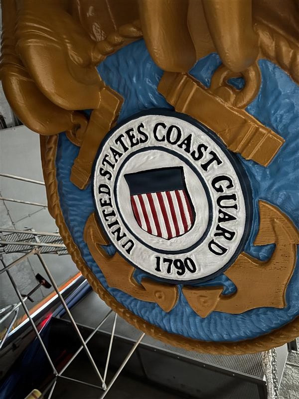 Coast Guard Barque Eagle replaces Eagle on bow