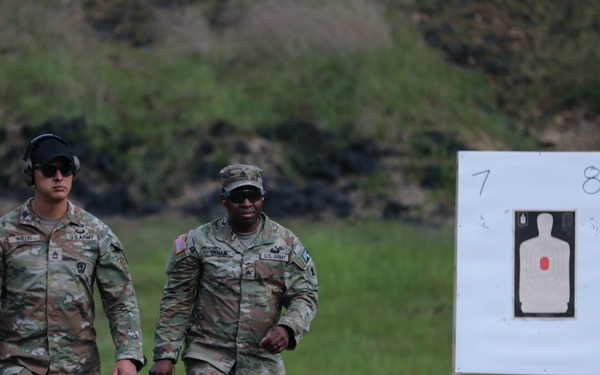 Region II Best Warrior Competitors zero their M4 carbine rifles
