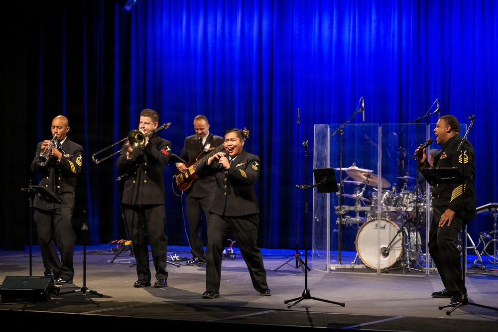 The U.S. Navy Band Cruisers perform at Downingtown East High School