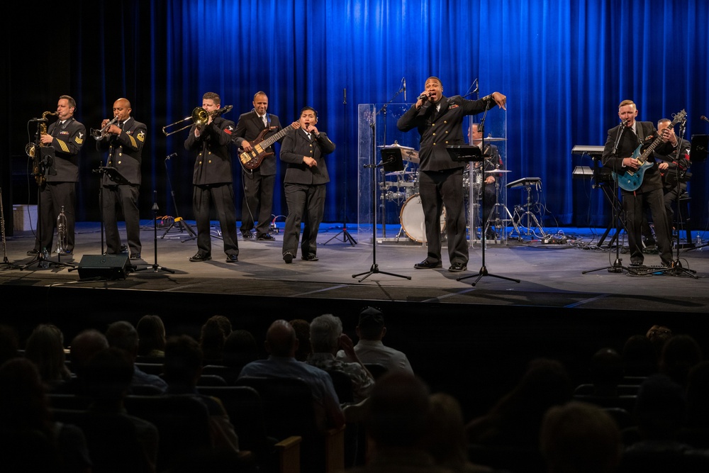 The U.S. Navy Band Cruisers perform at Downingtown East High School