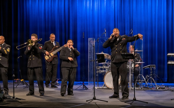 The U.S. Navy Band Cruisers perform at Downingtown East High School