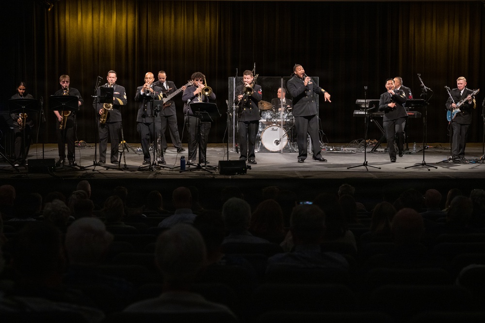 The U.S. Navy Band Cruisers perform at Downingtown East High School