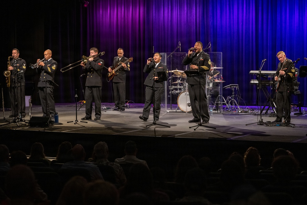 The U.S. Navy Band Cruisers perform at Downingtown East High School
