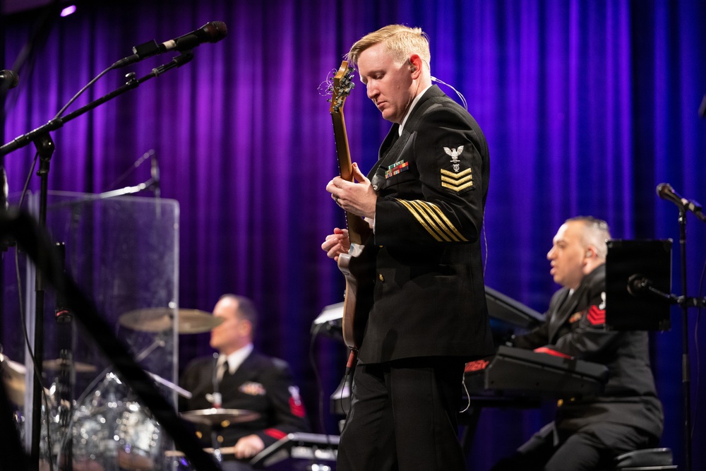 The U.S. Navy Band Cruisers perform at Downingtown East High School