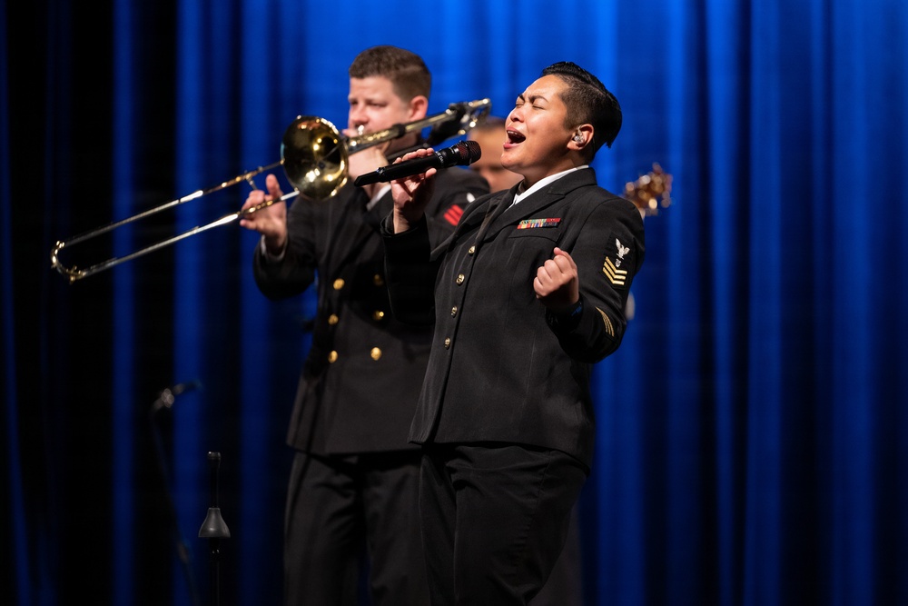 The U.S. Navy Band Cruisers perform at Downingtown East High School