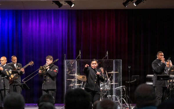 The U.S. Navy Band Cruisers perform at Downingtown East High School